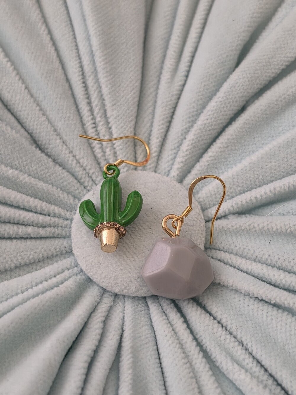Cactus and Rock Earrings 🌵🪨
